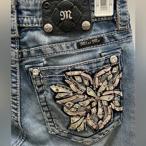 Miss Me Signature Bootcut Jeans with Silver Accents Size 27 Y2K